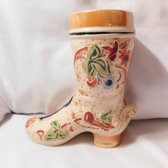 Vintage GERZ West Germany Ceramic Beer Stein Cowboy Boot Design - Picture 2 of 10